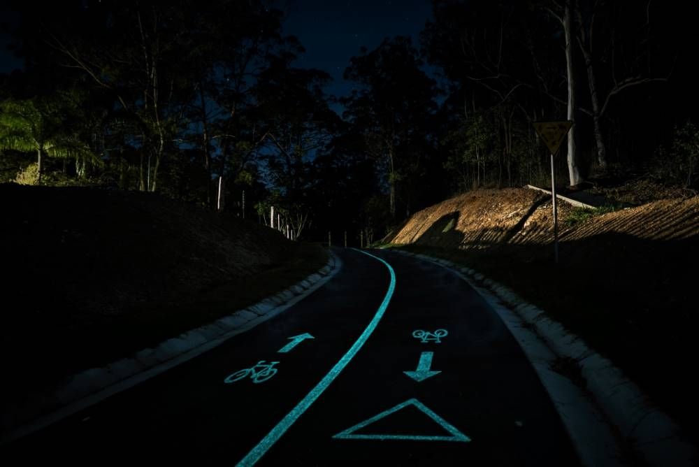 Highlight pathways at night